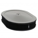 Oval Black Steel Air Cleaner 12" x 2" Holley Edelbrock Quadrajet Black Filter