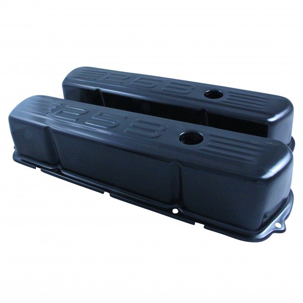 Valve Covers Black Holden V8 253-308 Red Blue + Black Motor 253 Logo Baffled-pr