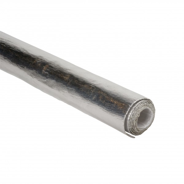Heat Shield Mat 1m x 1m Aluminised Fibreglass with adhesive Rated 590C