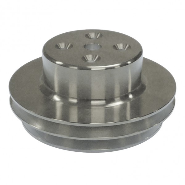 Pulley Water Pump Double Groove Lwp Polished Alloy Big Block Chevrolet 396-454