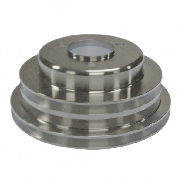 Pulley Crankshaft Triple Groove Lwp Polished Alloy Big Block Chevrolet 396-454