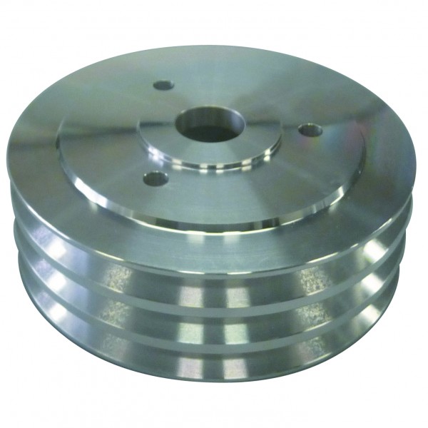 Pulley Crankshaft Triple Groove Swp Polished Alloy Big Block Chevrolet 396-454