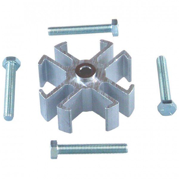 Aluminum Universal Fan Spacer 1" Thick 5/8" Pilot With Bolts, Washers - Machined