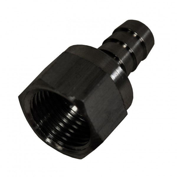 Straight Hose Fitting -8AN Female Swivel Thread x 3/8 Barb Hose Tail End