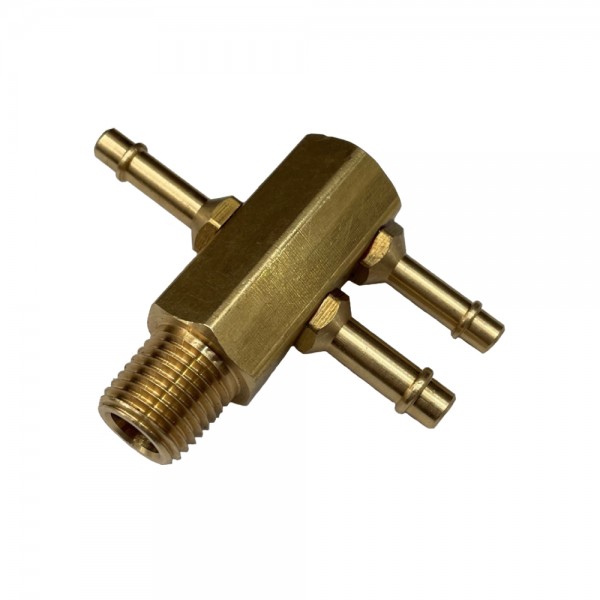 Brass Commodore Intake Vacuum Hose Tree - 3 Ports