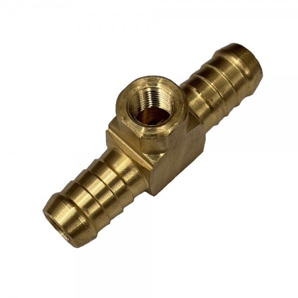 Brass Fuel Pressure Gauge Fitting 1/2" (12.7mm) Male Hose to 1/8" (8.4mm) NPT