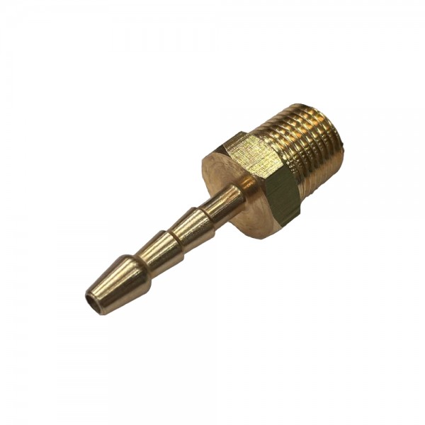Brass Male Tail Fitting 1/8" (3.2mm) Hose Tube End to 1/8" (9.7mm) BSP Thread