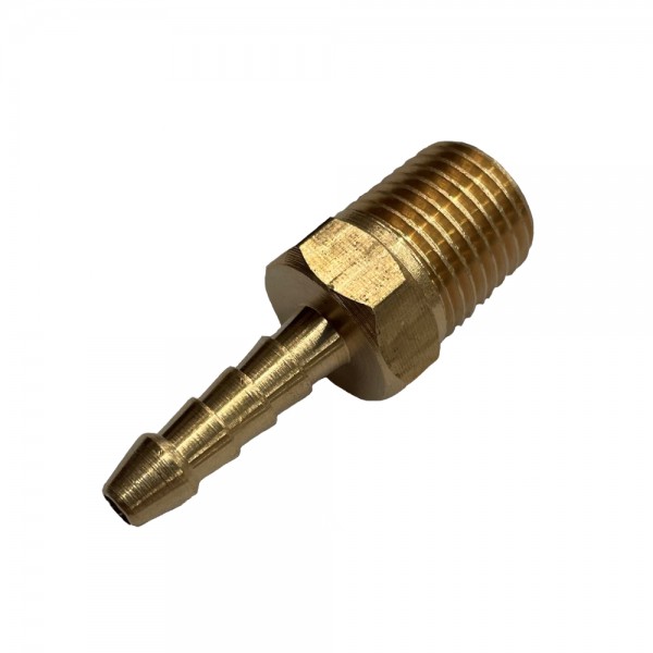Brass Male Tail Fitting 3/16" (4.8mm) Hose Tube End to 1/8" (9.7mm) BSP Thread