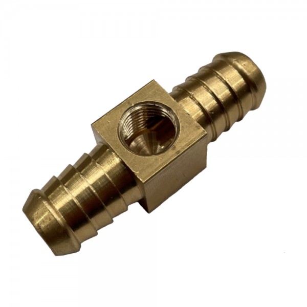Brass Branch Hose Tee 5/8" (15.9mm) Hose Tube to 1/8" (8.4mm) Female NPT Thread