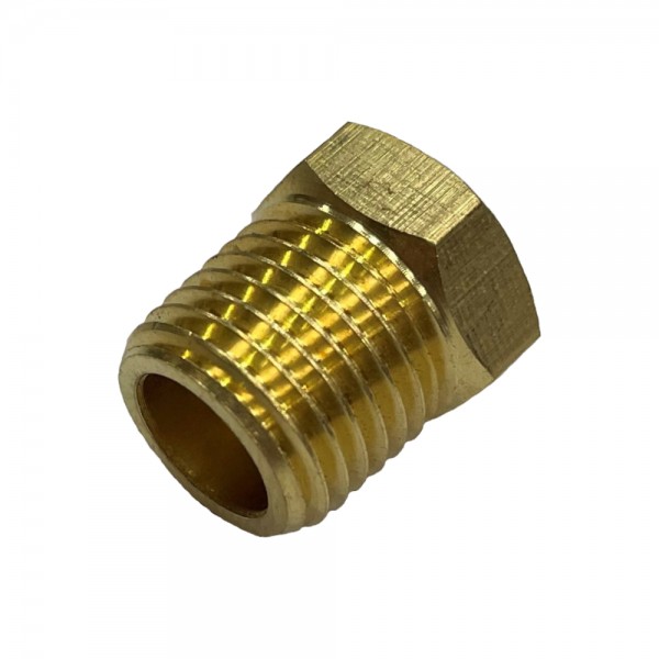Brass Reducing Hex Bush 1/4" (13.2mm) Male to 1/8" (8.6mm) Female BSP Thread