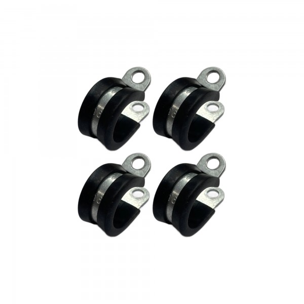 Rubber Lined P Clip Cushion Clamps 16mm - 4 Pack