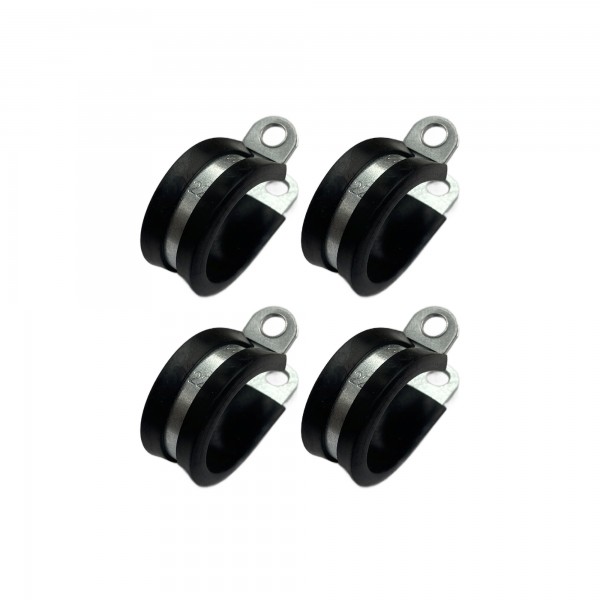 Rubber Lined P Clip Cushion Clamps 22mm - 2 Pack
