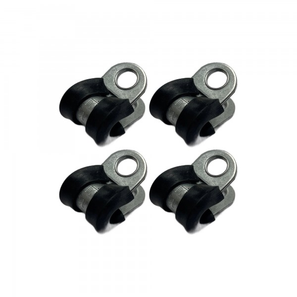 Rubber Lined P Clip Cushion Clamps 5mm - 4 Pack