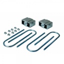 Lowering Block Kit 3" (75mm), 16mm Locating Pins, 85mmx14mm Ubolts - Toyota Hiace 200 Series/Hilux, Ford Ranger 2WD PX, Mazda BT50 2WD