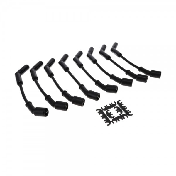 Universal GM LS 8.5mm Black Spark Plug Lead Set with 135 Degree Ceramic Plug Boots