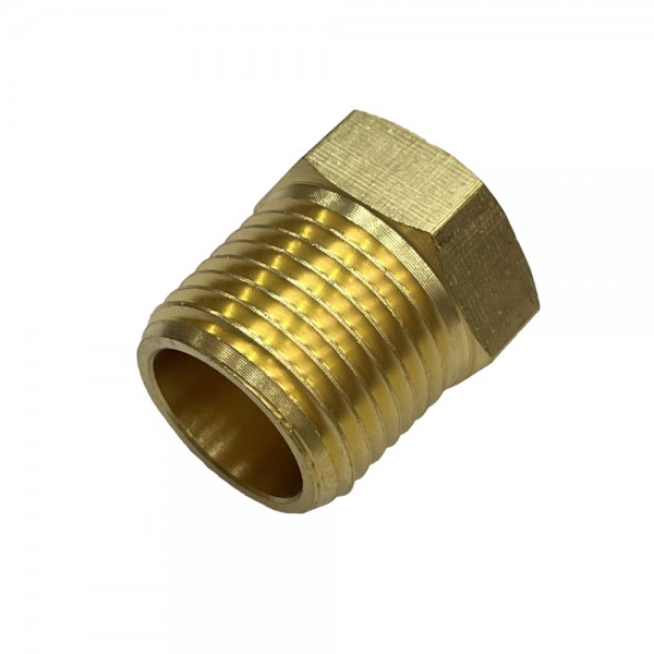 Brass Reducing Hex Bush M14-1.5 Male to 1/8" (8.6mm) Female BSP Thread