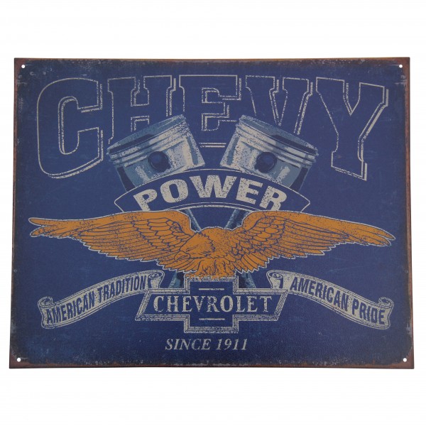 Chevy Power American Tradition-Pride Metal Sign Reproduction 32cm x 41cm