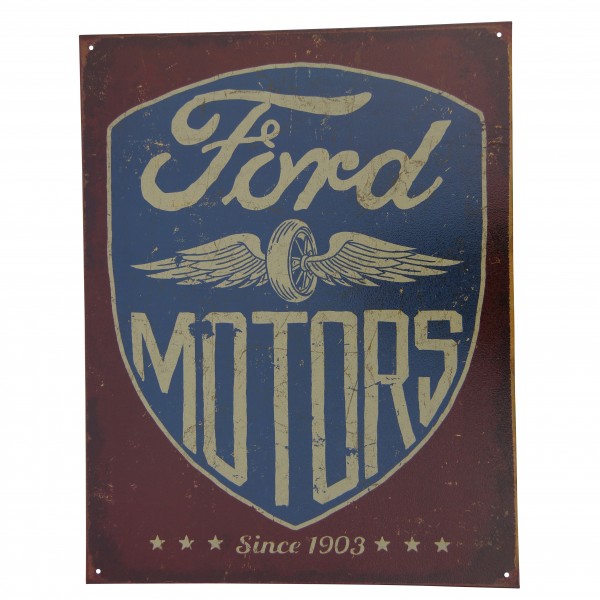 Ford Motors Since 1903 Metal Sign Reproduction 32cm x 41cm