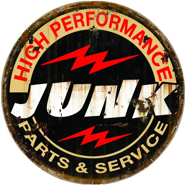 High Performance Junk Parts & Services Metal Sign 30cm Round