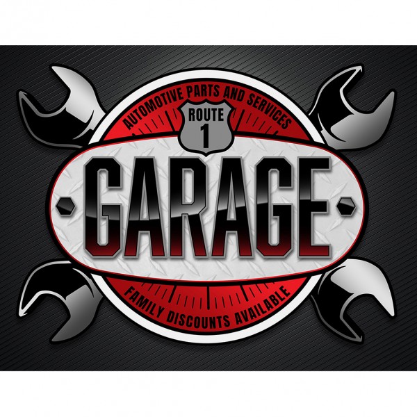 Garage Metal Sign Reproduction 41cm x 32cm