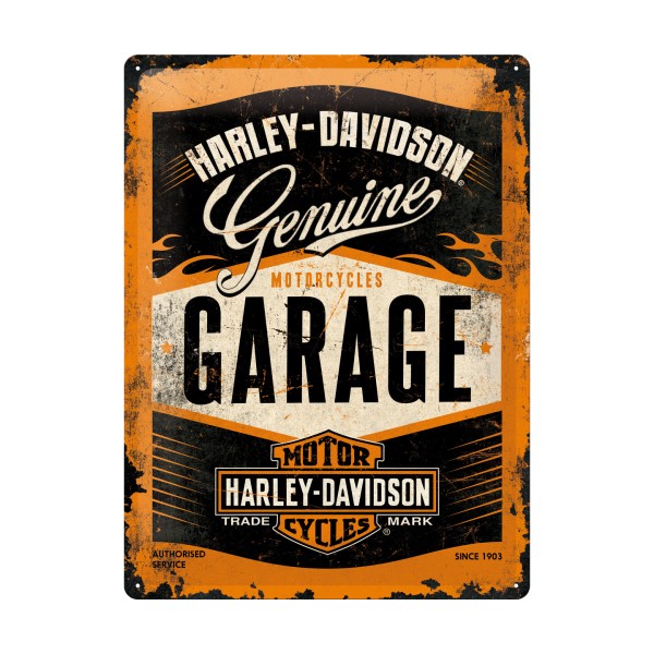 Harley Davidson Motorcycles Garage 3D Metal Reproduction Sign 30cm x 40cm