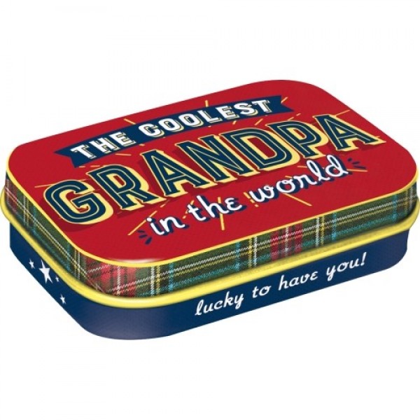 MintBox: The Coolest Grandpa Size:4x6 x1.6cm sugar free mints 34gm