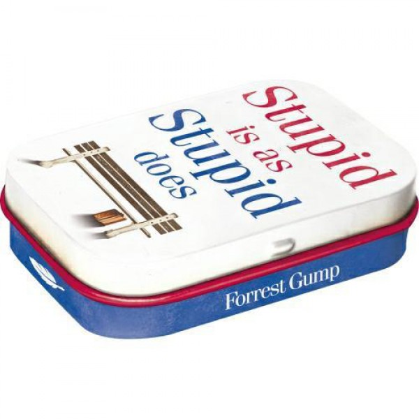 MintBox: Stupid is as Stupid Does Size:4x6 x1.6cm sugar free mints 34gm