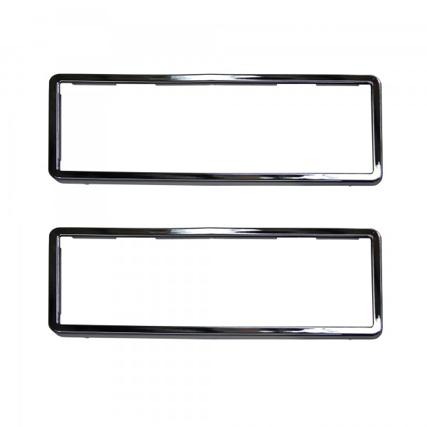 PAIR Chrome Polymer Number Plate Frames. Suits 6 Digit Number Plates