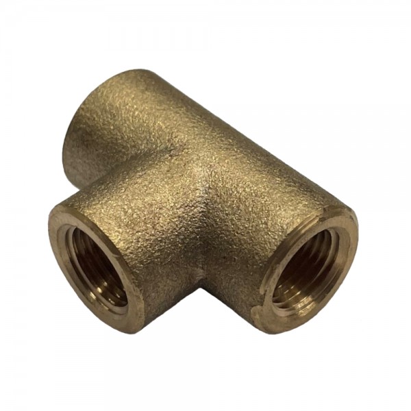 Brass Female Tee Piece 1/8" (8.6mm) Female BSP Thread