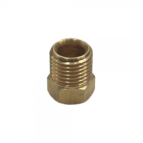 Brass Inverted Flare Nut 1/4" (6.3mm) Hose Tube to 7/16"x24 Male BSP Thread