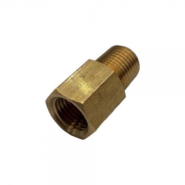 Brass Male Inverted Flare Union 1/4" (6.3mm) Hose Tube to 1/4" (6.3mm) Male BSP Thread