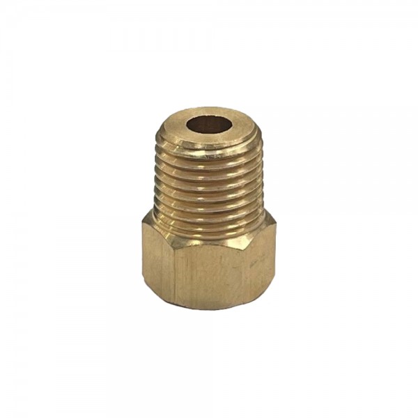 Brass Male Inverted Flare Union 5/16" (7.9mm) Hose Tube to 1/8" (9.7mm) Male BSP Thread