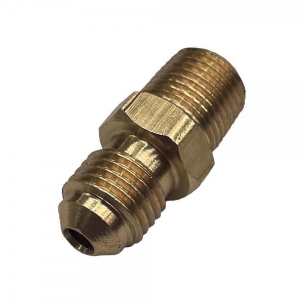 Brass Male Flare Union 3/16" (4.8mm) Hose Tube x 1/8" (9.7mm) Male BSP Thread