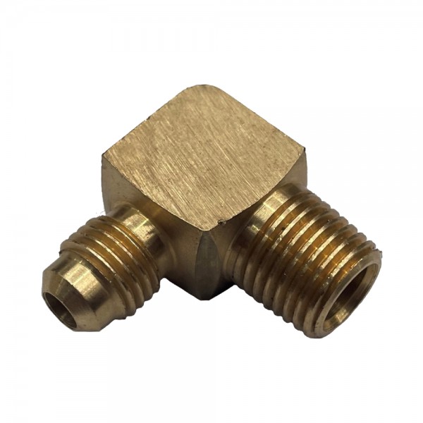 Brass Male Flare Elbow Union 1/4" 6.3mm Hose Tube to 1/4" 13.2mm Male BSP 