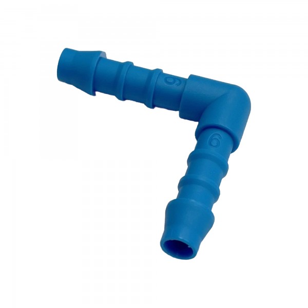 Nylon Plastic Male Elbow Joiner 1/4" (6.3mm) Barbed Hose Tube Ends