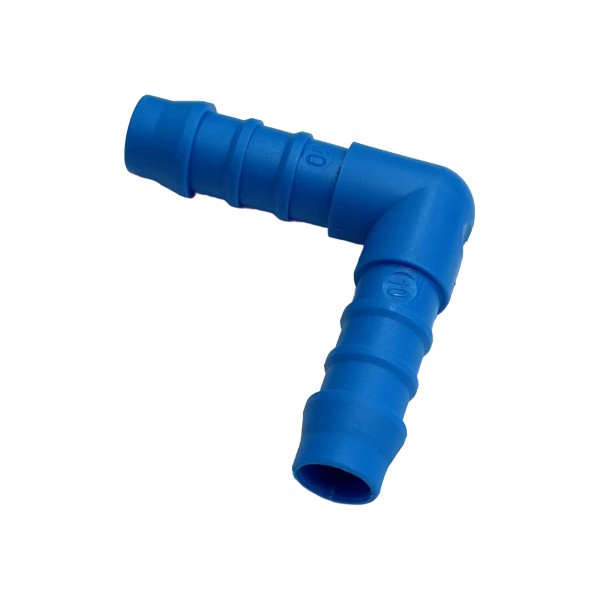 Nylon Plastic Male Elbow Joiner 3/8" (9.5mm) Barbed Hose Tube Ends