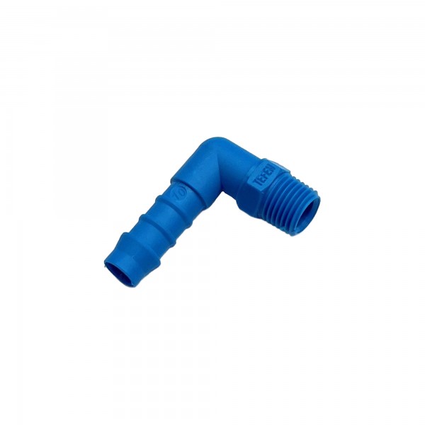 Nylon Plastic Male Elbow Fitting 3/8 9.5mm Hose Tube End X 1/4 13.2mm Male BSP 