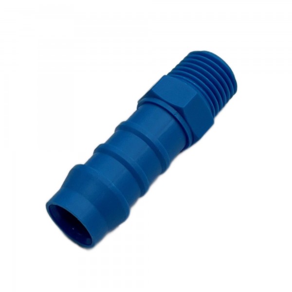 Nylon Plastic Male Tail Fitting 1/2" (12.7mm) Hose Tube End to 1/4" (13.2mm) Male BSP Thread