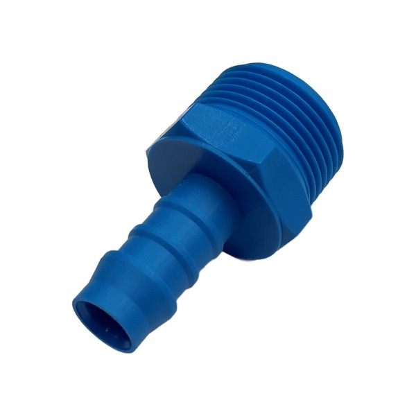 Nylon Plastic Male Fitting 1/2" 12.7mm Hose Tube End to 3/4" 26.4mm Male BSP 