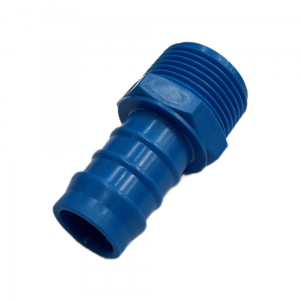 Nylon Plastic Male Tail Fitting 3/4" (19.1mm) Hose Tube End to 3/4" (26.4mm) Male BSP Thread