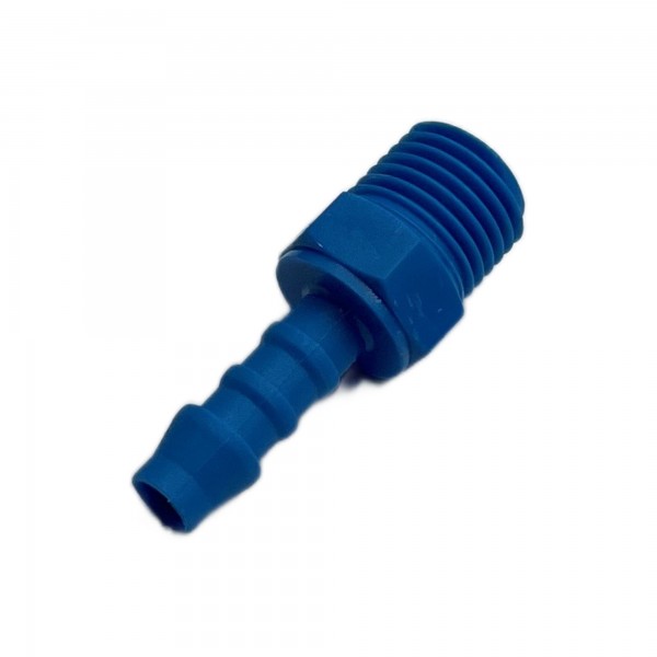Nylon Plastic Male Tail Fitting 1/4" (6.3mm) Hose Tube End to 1/4" (13.2mm) Male BSP Thread