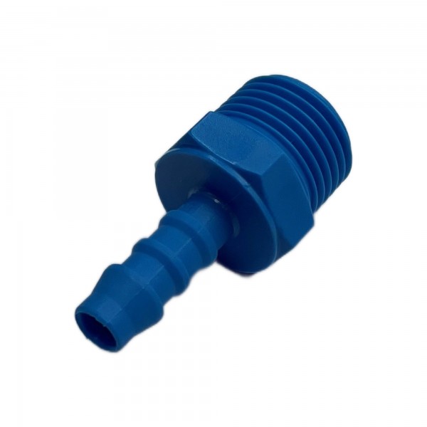 Nylon Plastic Male Tail Fitting 5/16" (7.9mm) Hose Tube End to 1/2" (21mm) Male BSP Thread