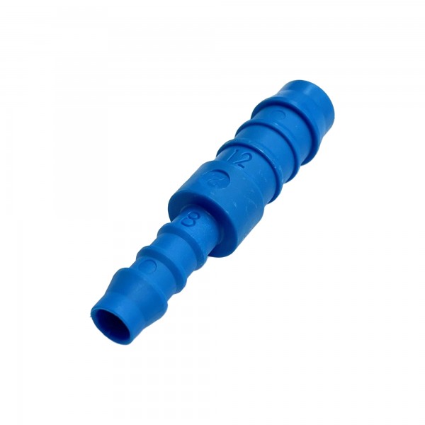 Nylon Plastic Straight Reducing Joiner 1/2" (12.7mm) to 5/16" (7.9mm) Hose Tube End