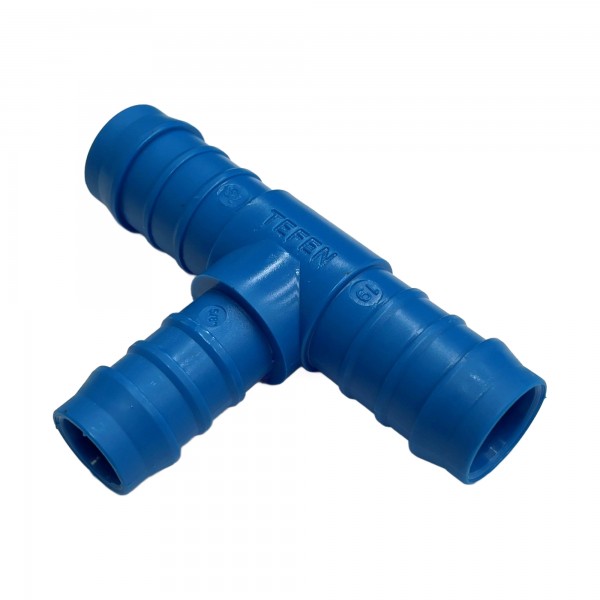 Nylon Plastic Reducing Tee 3/4 19.1mm x 3/4 19.1mm to 5/8 15.9mm Hose Tube