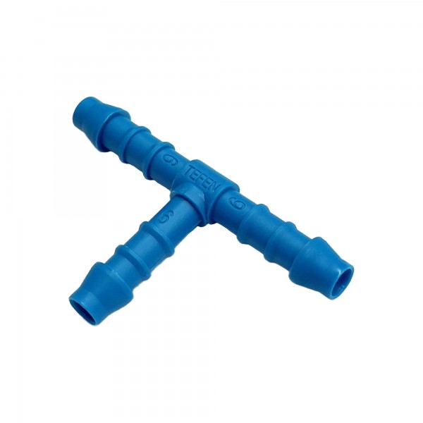 3-Way Nylon Plastic Tee Piece 1/4" (6.3mm) Barbed Hose Tube Ends