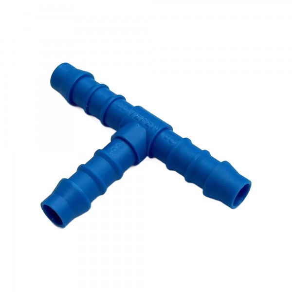 3-Way Nylon Plastic Tee Piece 5/16" (7.9mm) Barbed Hose Tube Ends
