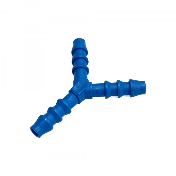 Nylon Plastic 3-Way Y Shape Tail Piece 1/4" (6.3mm) Barbed Hose Tube Ends