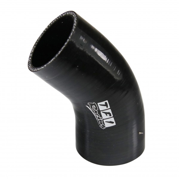 Silicone Hose Black 45 Deg Elbow 50mm (2") ID, 50mm Leg Length