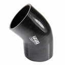 Silicone Hose Black 45 Deg Elbow 76mm (3") ID, 50mm Leg Length