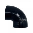 Silicone Hose Black 90 Deg Elbow 95mm (3.75") ID, 50mm Leg Length